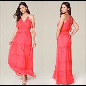 Adelyn Rae Chiffon Tiered Maxi Dress Small NWT